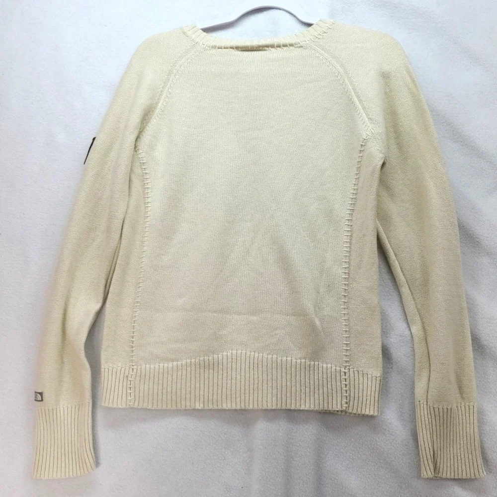 Vintage Tan‎ The North Face Mens Pullover Sweater Sleeve Patch L